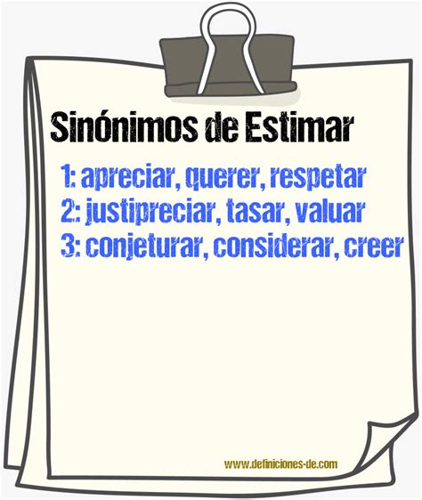 estimar sinonimo